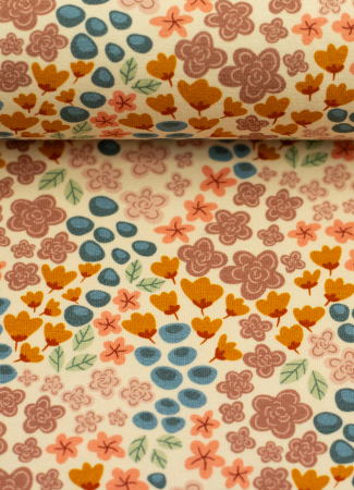 Jersey - Streublümchen - Fleurs - natur - by Lausemia