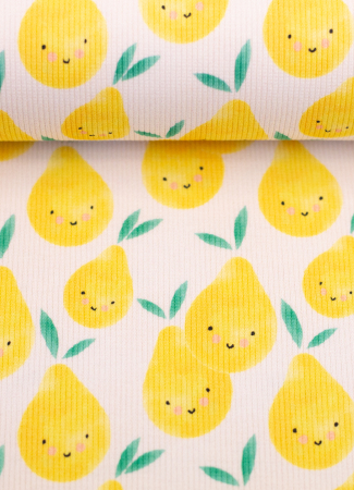 Rippjersey - Birnen - rosè