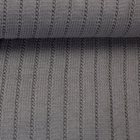 Strickstoff - Adam - Baumwolle - grau