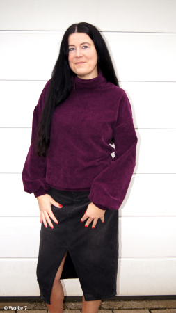 Cordjersey - Juna - neue Farben - HW25/26 - aubergine