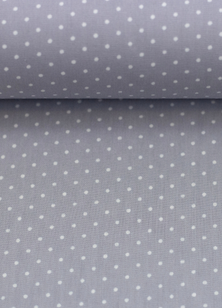 Baumwollstoff - Minipunkte - Hilde - hellgrau