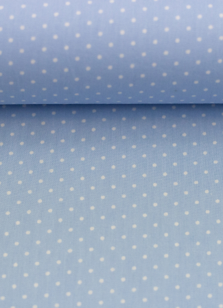 Baumwollstoff - Minipunkte - Hilde - hellblau
