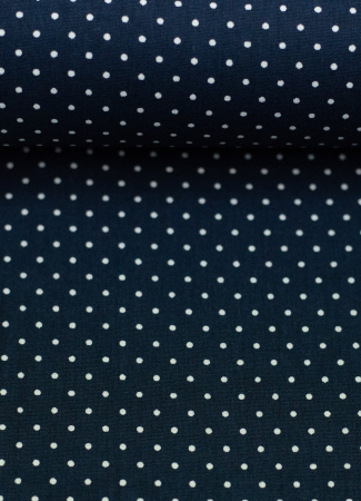 Baumwollstoff - Minipunkte - Hilde - dunkelblau