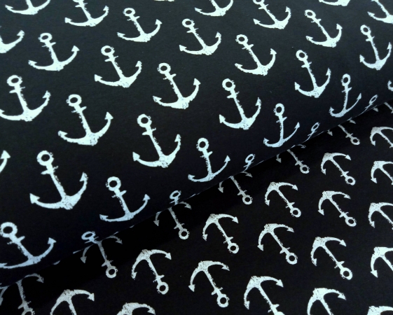 Sommersweat- French Terry - Anker - dunkelblau