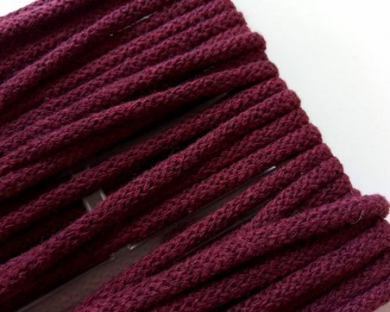 Baumwolle Kordel - 5 mm - bordeaux