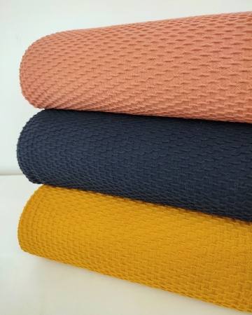 Jacquard - Strickstoff - Muster - senf