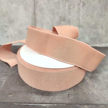 Gummiband - Velours Elastic - 40 mm - apricot glänzend