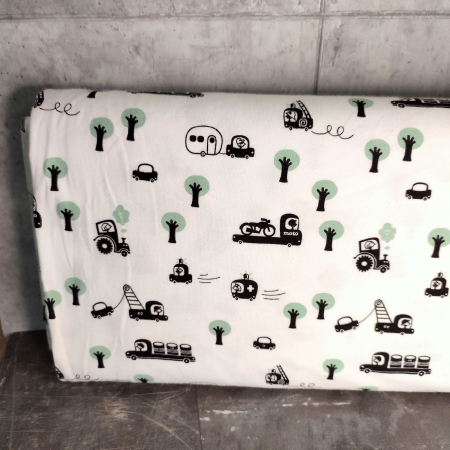 Lillestoff Bio Jersey - on wheels -weiss