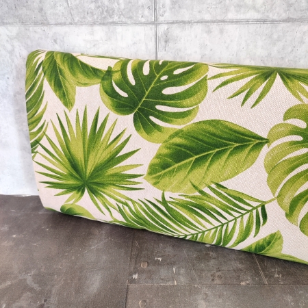 Dekostoff - Leinenoptik - Monstera Blätter - grün