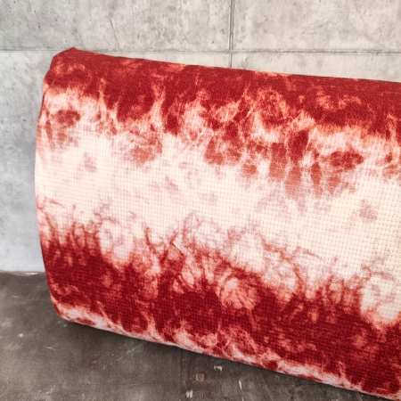 Waffeljersey - Batik Look - Anton - rot - terra