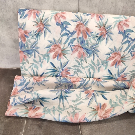 Viskose - Webware - Linda - Blumen - weiss