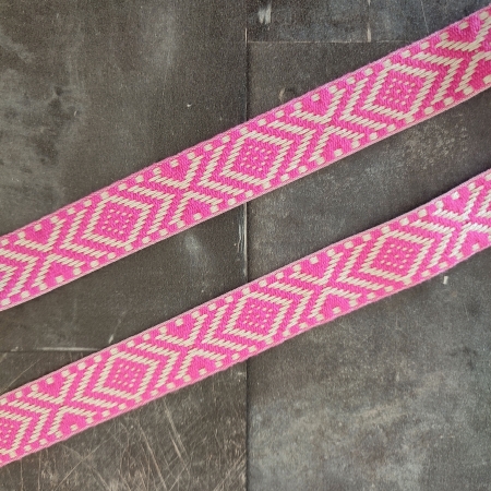 Gurtband - Raute - pink - 30 mm - Kopie