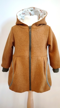 gekochte Wolle - Wollstoff - ocker - 315