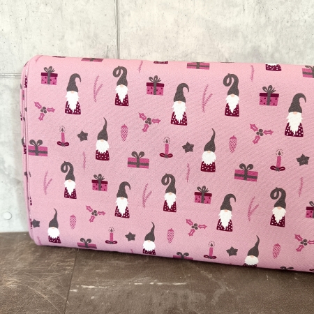 Canvas - Wichtel - rosa - beere