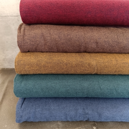 Flanell - Hudson - rauchblau