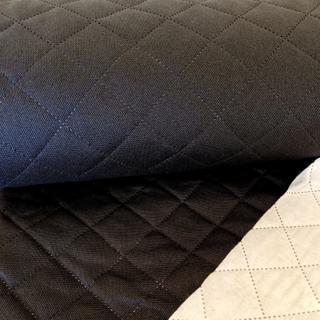 Stepper - Steppstoff - Taschenstoff - gefüttert - schwarz