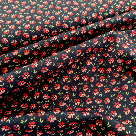 Hilco - Popeline - Emilie 2025 - Blümchen - dunkelblau