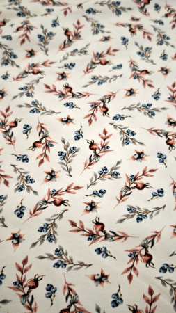 Rest 1,3 Meter - Jersey - Heidelbeeren - weiss