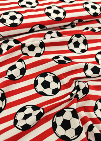 Jersey - Fußball - Streifen - rot -vweiss