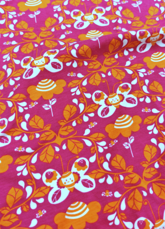 Jersey - Schmetterlinge - pink - orange