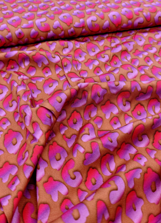 Viskose- Webware - Happy Leo - ocker - rainbow  - Cherry Picking