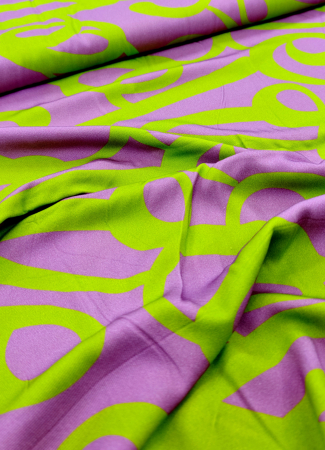 Viskose- Webware - Love Collection - Kibadoo - flieder - grün