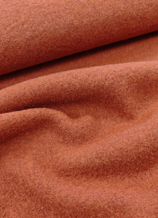 gekochte Wolle - Wollstoff - terrakotta