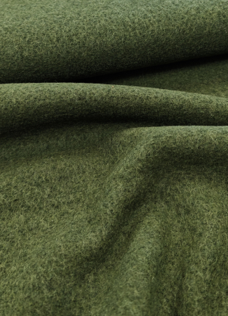 gekochte Wolle - Wollstoff - Walk - Naomi - khaki melliert -1765