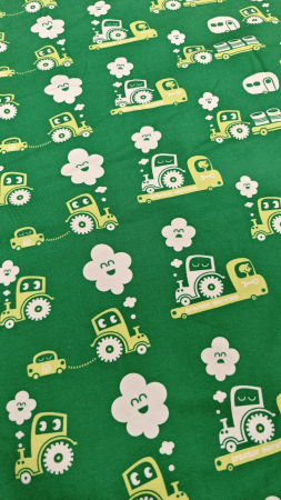 Lillestoff Bio Jersey - on wheels - grün