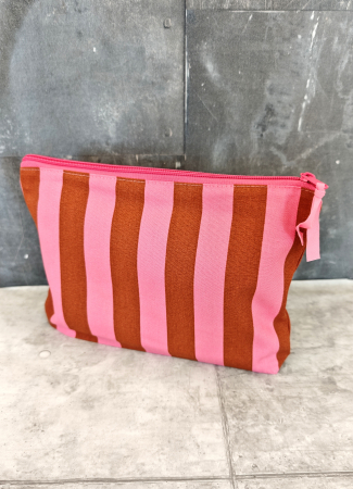 Organizer - Projekttasche - Streifen - rot - bubblegum