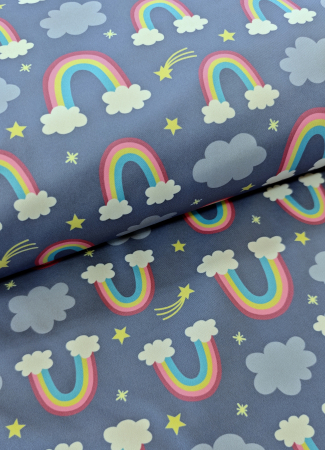 Softshell - Rgenbögen - blau - bunt