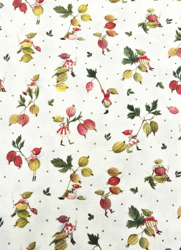 Baumwollstoff - Acufactum - Stachelbeerglück - 40 x 75 cm