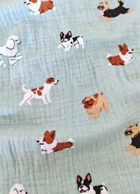 Musselin - Hunde - mint