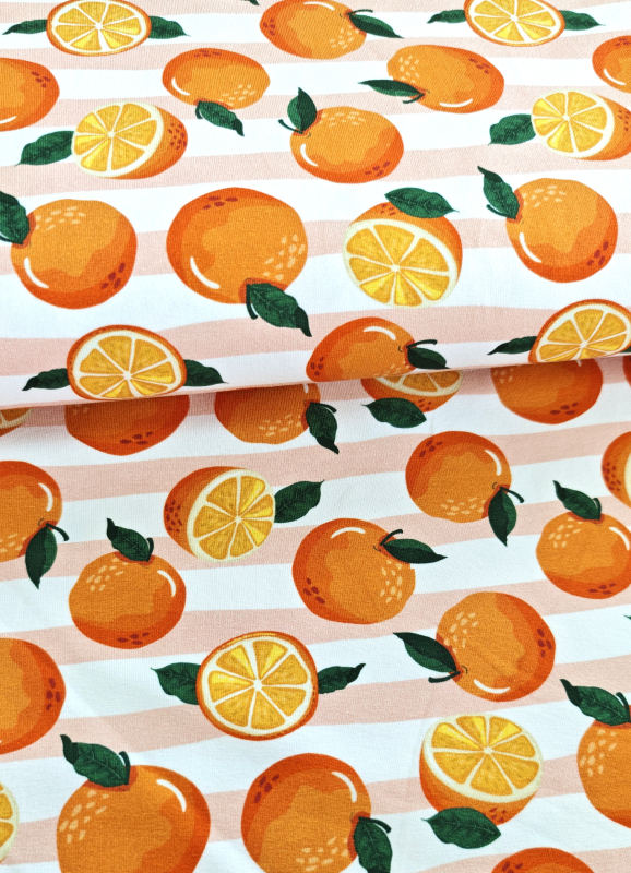 Jersey - Melody - Orangen - Streifen