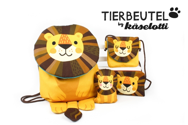 Canvas - Tierbeutel - Löwe - by Käselotti