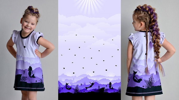 Panel - Jersey - Wild Shadows - lila