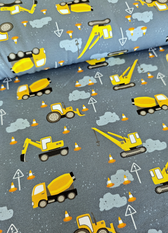 Jersey - Fahrzeuge - Baustelle - rauchblau