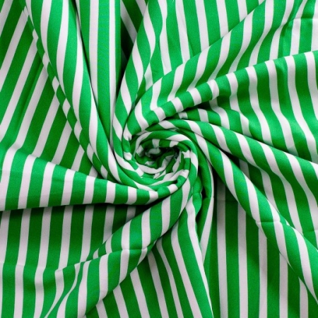 Viskose - Webware - Streifen - grün - weiss