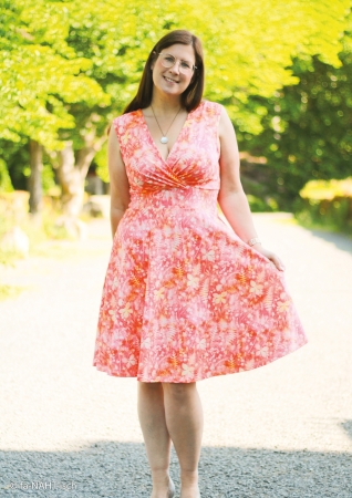 Jersey - Lena - bunte Blumen - gelb - orange - rot