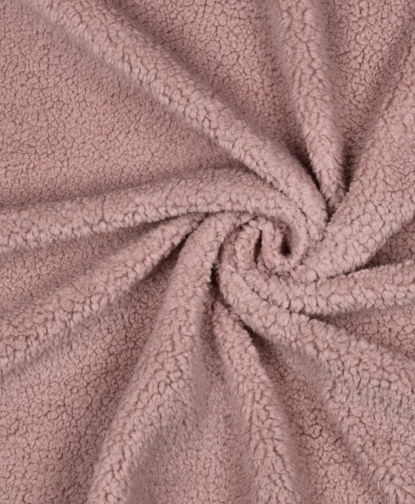 Fleece - Teddy - Plüsch - Uni - altrosa - ab 4.10.26