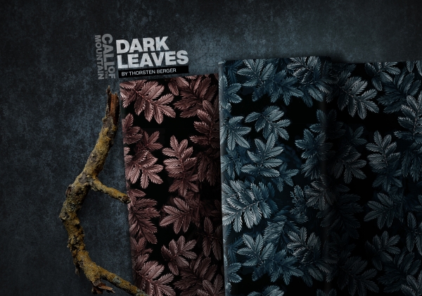 Viskose - Webware - Dark Leaves - by Thorsten Berger - red