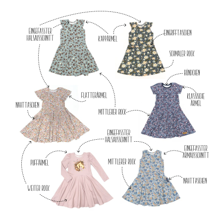 Schleiferlwerk - Papierschnittmuster Twirly Dress