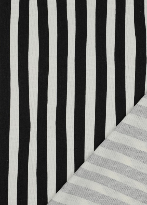 Canvas - Streifen - schwarz - weiss - Taschenstoff - Kissenstoff