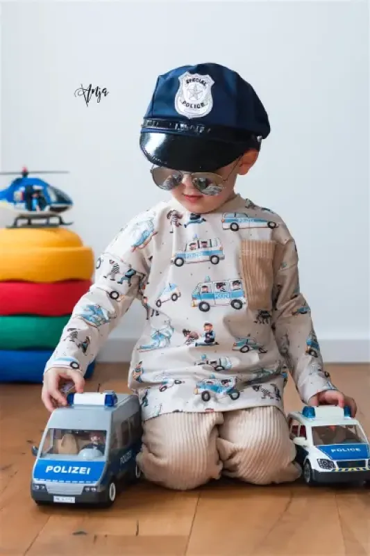 Bio Jersey - Hier kommt die Polizei - Design Eda & Mo