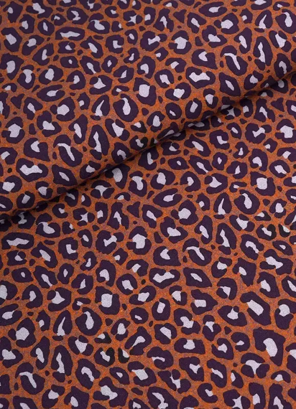 Bio Jersey - Leo braun - Design Susalabim - Breite 165 cm