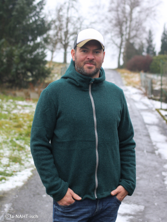 Merino Fleece - warm & weich - petrol-grün