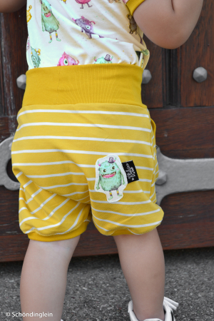 Jersey - Isa  - Streifen - gelb weiss