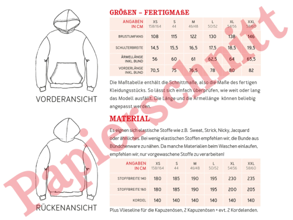 Studio Schnittreif - Herr Jona - Hoodie -  PAPIERSCHNITT