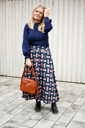 Viskose- Webware - @Kibadoo - Geoluxe Braid Stripe - blau