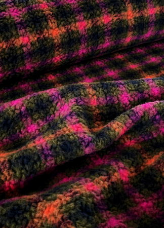 Wollstoff - Mantelstoff - Pop Check - karo